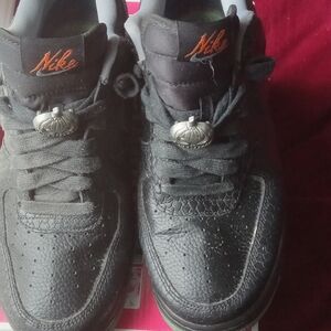 Nike Black and Orange Men's Sneakers